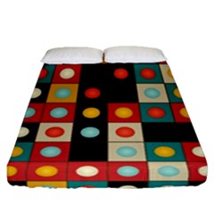 Colors On Black Fitted Sheet (queen Size) by linceazul