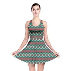 Ethnic Geometric Pattern Reversible Skater Dress by linceazul
