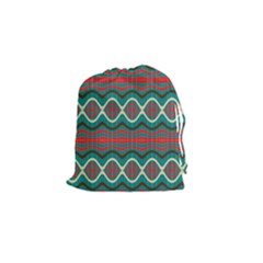Ethnic Geometric Pattern Drawstring Pouches (small)  by linceazul