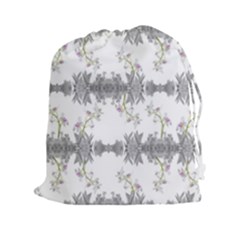 Floral Collage Pattern Drawstring Pouches (xxl) by dflcprints