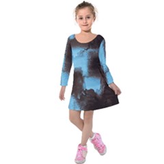 Ombre Kids  Long Sleeve Velvet Dress by ValentinaDesign