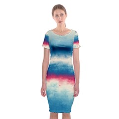 Ombre Classic Short Sleeve Midi Dress by ValentinaDesign