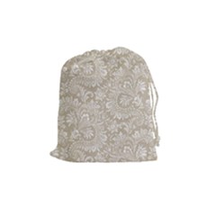 Floral Pattern Drawstring Pouches (medium)  by ValentinaDesign