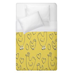 Chicken Chick Pattern Wallpaper Duvet Cover (single Size) by Nexatart