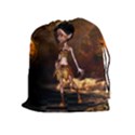 Steampunk, Cute Little Steampunk Girl In The Night With Clocks Drawstring Pouches (Extra Large) View1