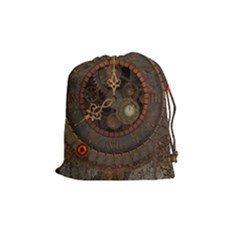 Steampunk, Awesome Clocks Drawstring Pouches (medium)  by FantasyWorld7