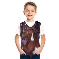 Steampunk Wonderful Wild Horse With Clocks And Gears Kids  Sportswear by FantasyWorld7