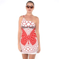 Butterfly One Soulder Bodycon Dress by Nexatart
