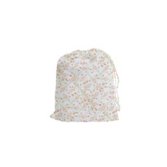 Small Floral Flowers Pattern  Drawstring Pouches (xs)  by paulaoliveiradesign
