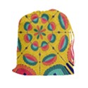 Textured Tropical Mandala Drawstring Pouches (XXL) View1
