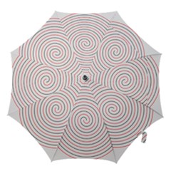Double Line Spiral Spines Red Black Circle Hook Handle Umbrellas (medium) by Mariart