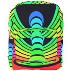 Twisted Motion Rainbow Colors Line Wave Chevron Waves Full Print Backpack by Mariart