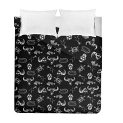 Skeleton Pattern Duvet Cover Double Side (full/ Double Size) by Valentinaart