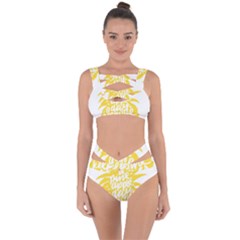 Cute Pineapple Yellow Fruite Bandaged Up Bikini Set  by Mariart