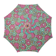 Donuts Pattern Golf Umbrellas by ValentinaDesign