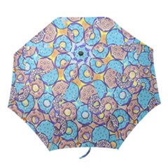 Donuts Pattern Folding Umbrellas by ValentinaDesign