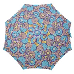 Donuts Pattern Straight Umbrellas by ValentinaDesign