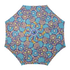 Donuts Pattern Golf Umbrellas by ValentinaDesign