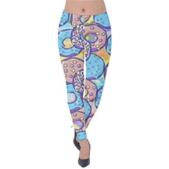 Donuts Pattern Velvet Leggings by ValentinaDesign