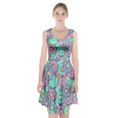 Donuts Pattern Racerback Midi Dress by ValentinaDesign