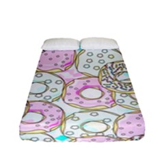 Donuts Pattern Fitted Sheet (full/ Double Size) by ValentinaDesign