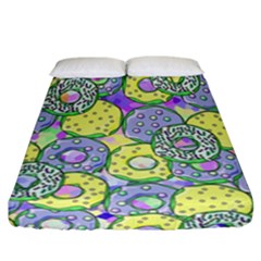 Donuts Pattern Fitted Sheet (california King Size) by ValentinaDesign