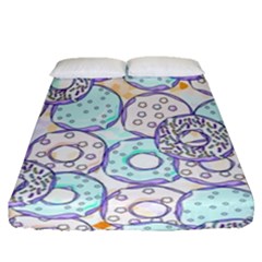 Donuts Pattern Fitted Sheet (queen Size) by ValentinaDesign