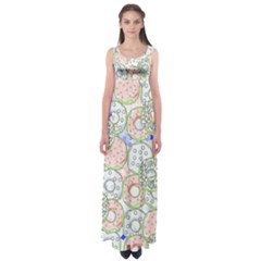 Donuts Pattern Empire Waist Maxi Dress by ValentinaDesign