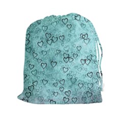 Heart Pattern Drawstring Pouches (xxl) by ValentinaDesign