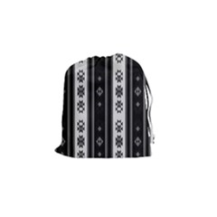 Folklore Pattern Drawstring Pouches (small)  by ValentinaDesign