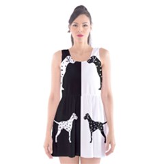 Dalmatian Dog Scoop Neck Skater Dress by Valentinaart