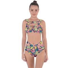 Fruit Pineapple Watermelon Orange Tomato Fruits Bandaged Up Bikini Set  by Mariart