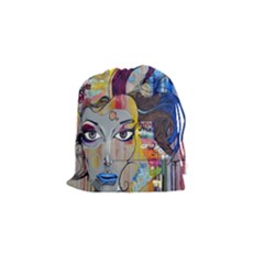 Graffiti Mural Street Art Painting Drawstring Pouches (small)  by BangZart