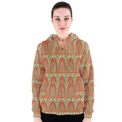 Arcs Pattern Women s Zipper Hoodie by linceazul