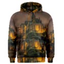 Mont St Michel Sunset Island Church Men s Pullover Hoodie View1