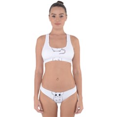 Cute Mouse Cross Back Hipster Bikini Set by Valentinaart