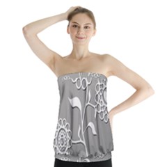 Flower Heart Plant Symbol Love Strapless Top by Nexatart