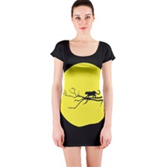 Jaguar Puma Animal Panther Cat Short Sleeve Bodycon Dress by Nexatart