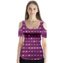 Galaxy Stripes Pattern Butterfly Sleeve Cutout Tee  View1