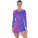 Triangle Tile Mosaic Pattern Asymmetric Cut-Out Shift Dress View1