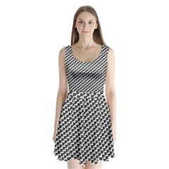 Hotwife Queen Of Spades Motif On White Split Back Mini Dress  by MakeaStatementClothing