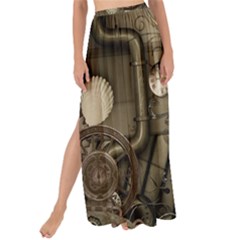 Stemapunk Design With Clocks And Gears Maxi Chiffon Tie-up Sarong by FantasyWorld7