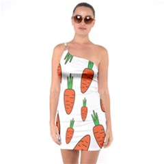 Fruit Vegetable Carrots One Soulder Bodycon Dress by Mariart