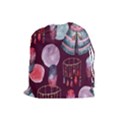 Boho Tribal Watercolor Pattern  Drawstring Pouches (Large)  View1