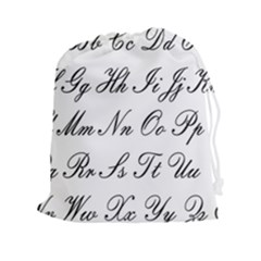 Alphabet Embassy Font Drawstring Pouches (xxl) by Mariart