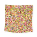 Multicolored Mixcolor Geometric Pattern Square Tapestry (Small) View1