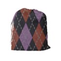 Knit Geometric Plaid Fabric Pattern Drawstring Pouches (Extra Large) View2