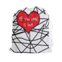 Love Abstract Heart Romance Shape Drawstring Pouches (XXL) View1
