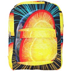 Cross Section Earth Field Lines Geomagnetic Hot Full Print Backpack by Mariart