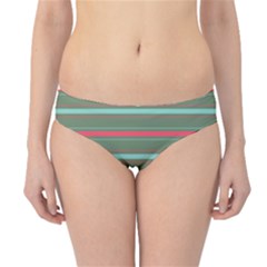 Horizontal Line Red Green Hipster Bikini Bottoms by Mariart